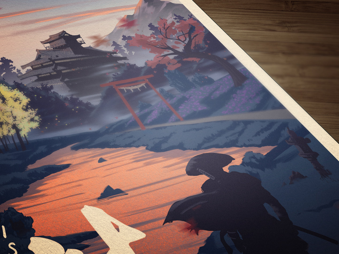 Ghost of Tsushima Poster - Visit Tsushima Vintage Travel Poster Art