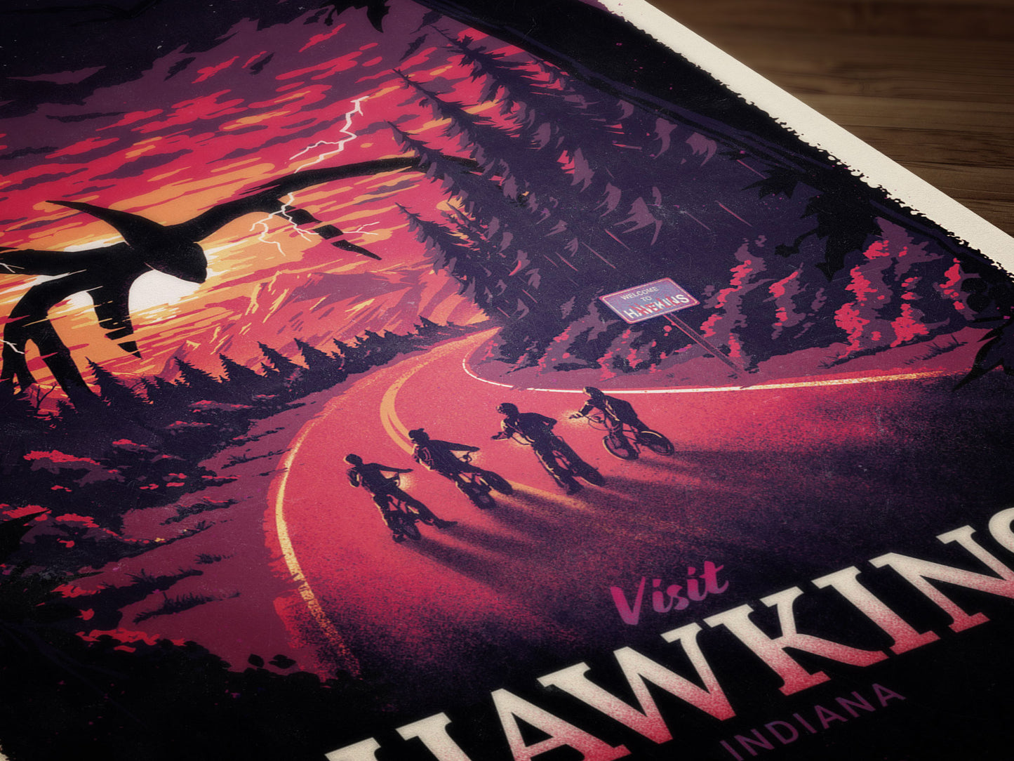 Visit Hawkins - Stranger Things Travel Poster Art