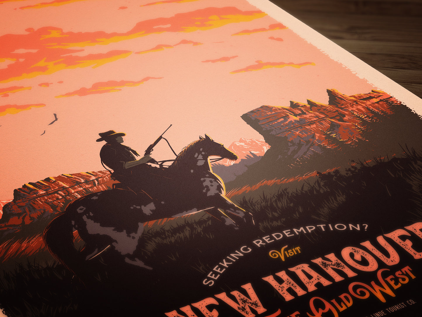 Red Dead Redemption Travel Poster - Vintage Travel Poster Art