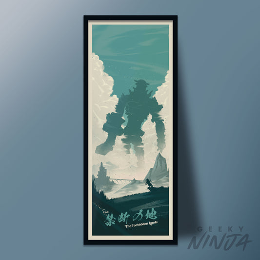 Shadow of the Colossus Inspired Travel Poster - Epic Gaming Art Print