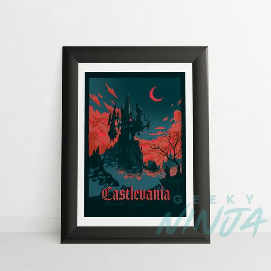 Castlevania Travel Poster - Castlevania Vintage Travel Poster Art