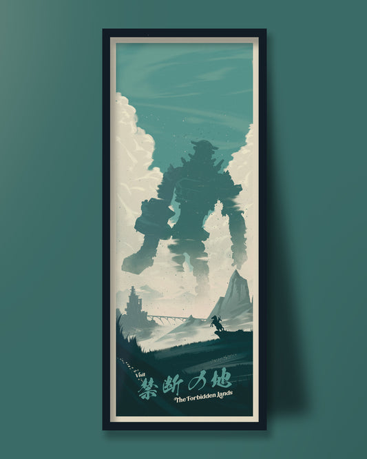 Shadow of the Colossus Inspired Travel Poster - Epic Gaming Art Print
