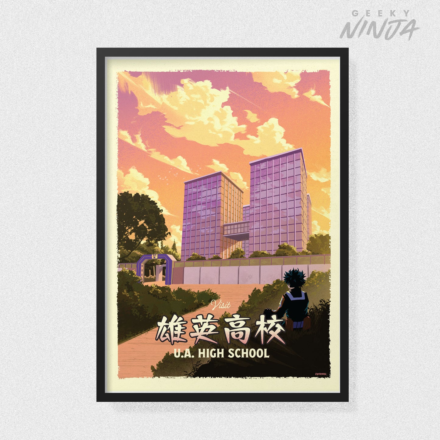 U.A. High School Travel Poster -  My Hero Academia Poster