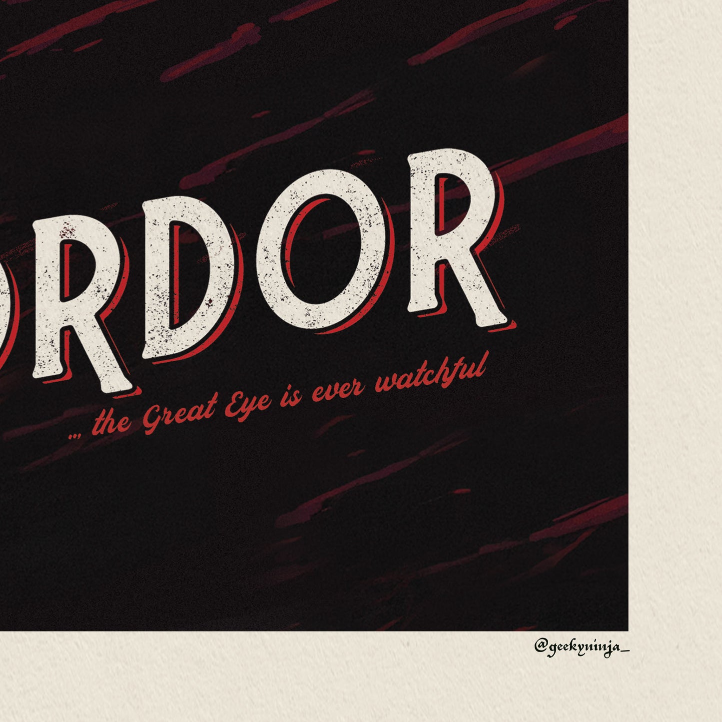 Mordor Travel Poster | 8.5" x 22" Panoramic Fantasy Wall Art |