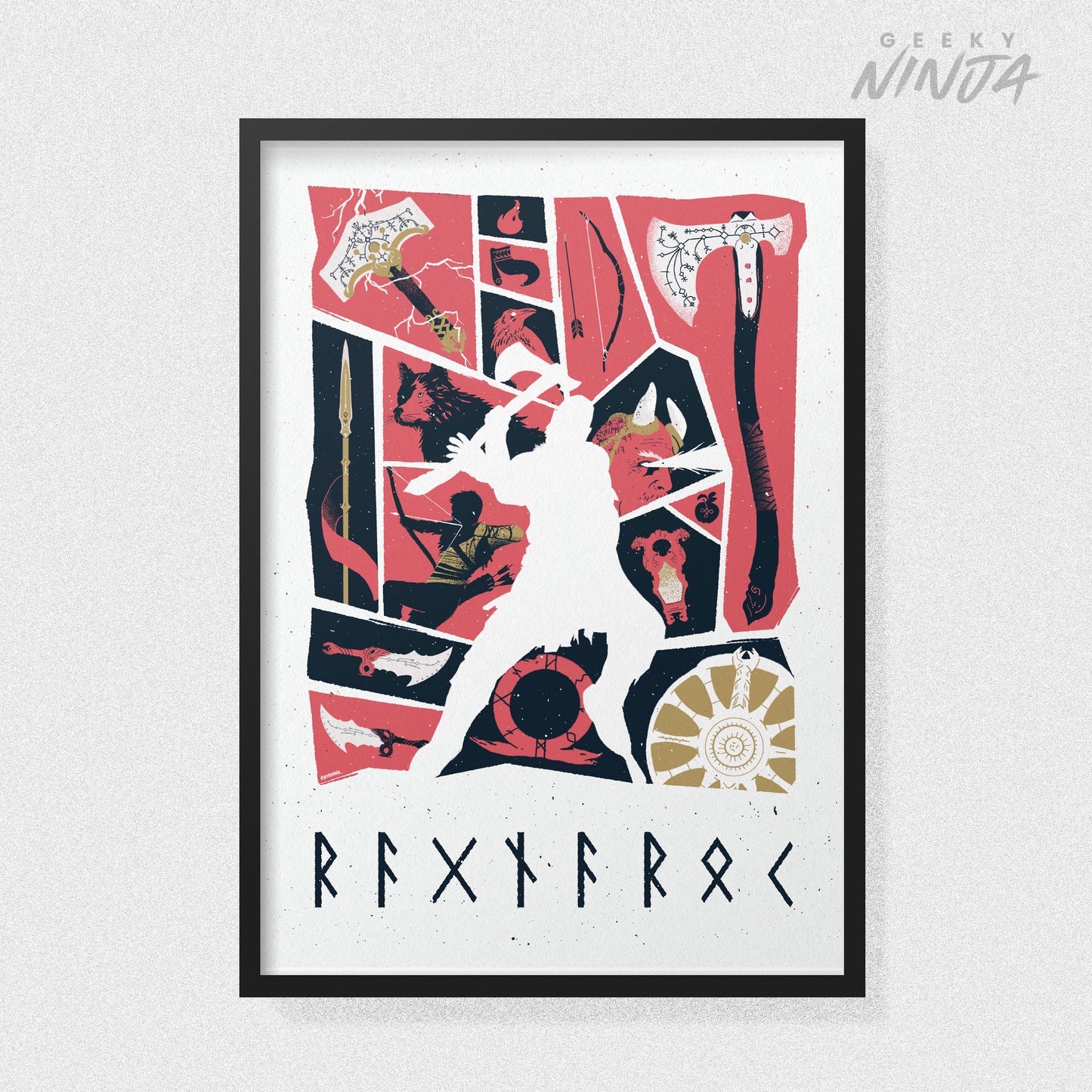 Ragnarok Poster Print - God of War Wall Art