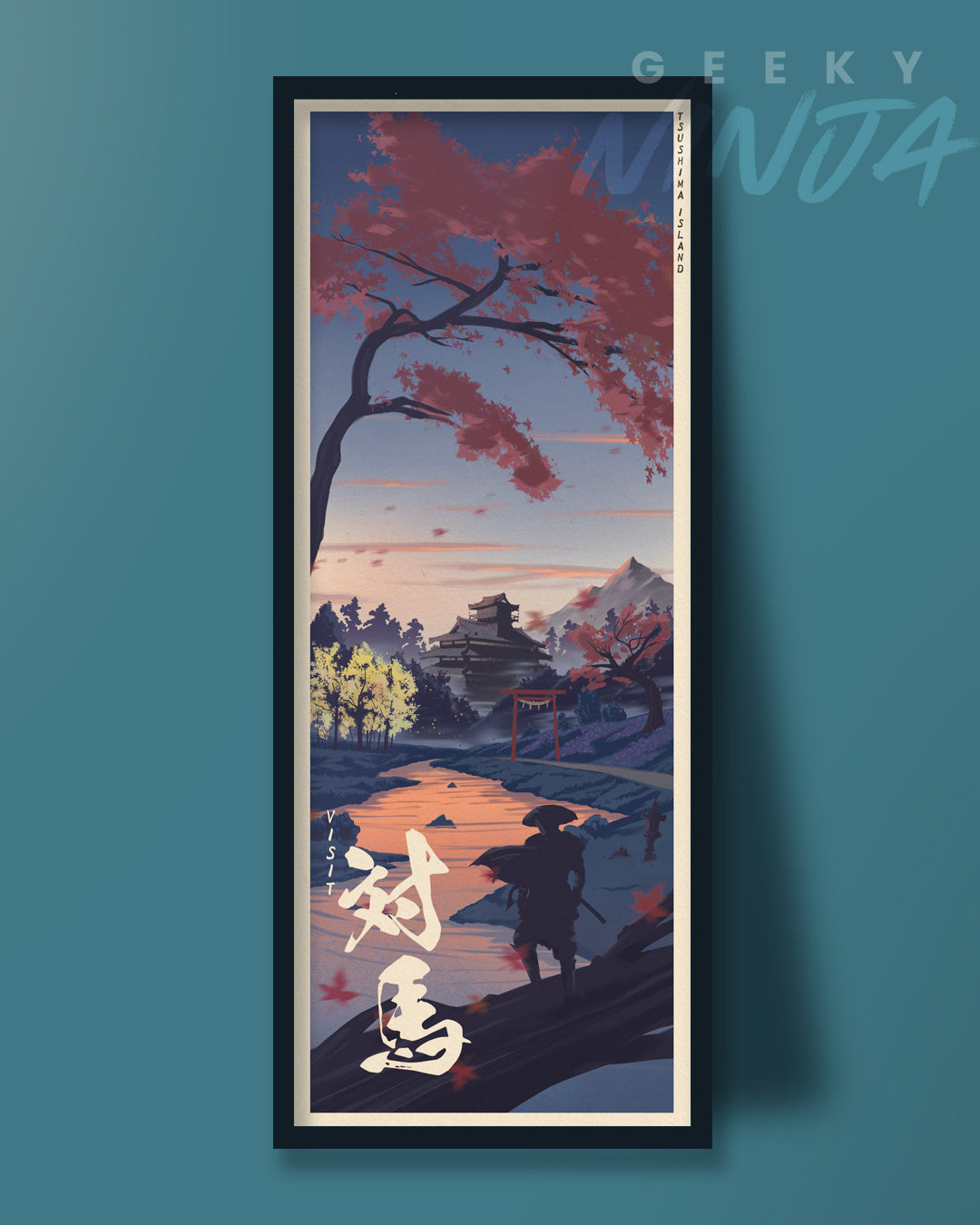 Ghost of Tsushima Poster - Visit Tsushima Vintage Travel Poster Art