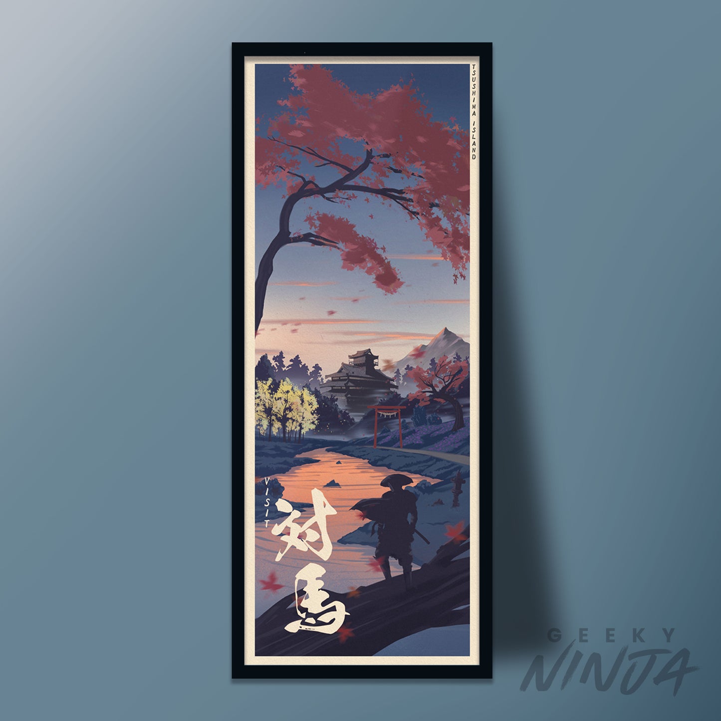 Ghost of Tsushima Poster - Visit Tsushima Vintage Travel Poster Art