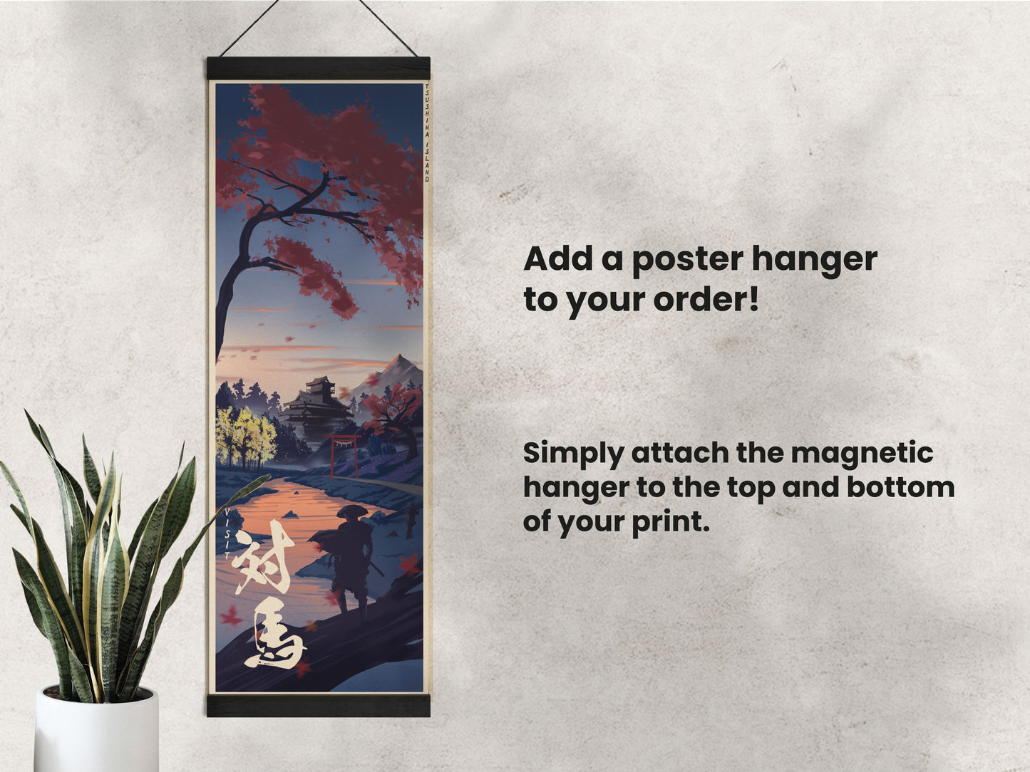 Ghost of Tsushima Poster - Visit Tsushima Vintage Travel Poster Art