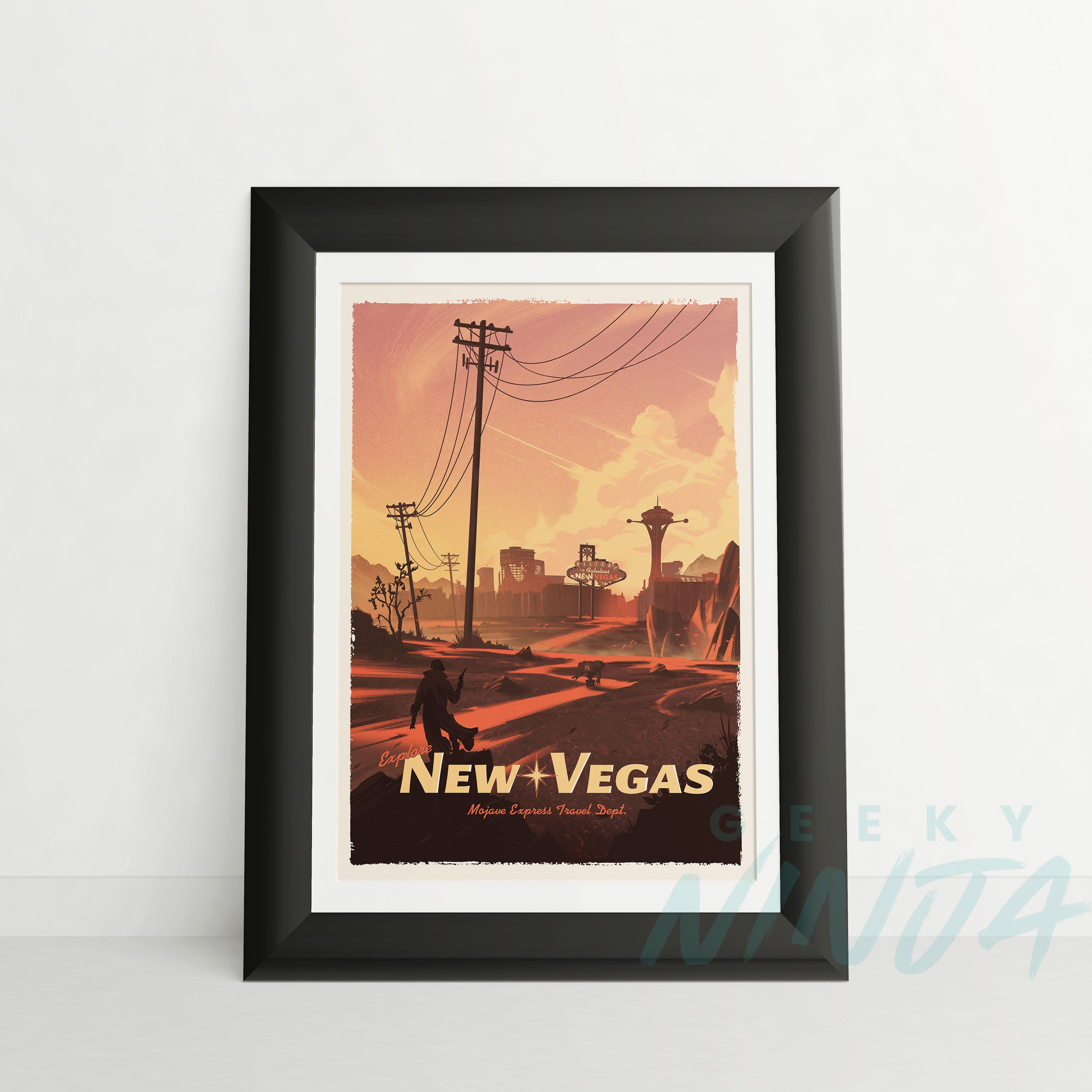 Fallout New Vegas Poster - New Vegas Travel Poster Art – Geeky Ninja