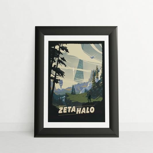 Zeta Halo Travel Poster  -  Halo Infinite Poster Art
