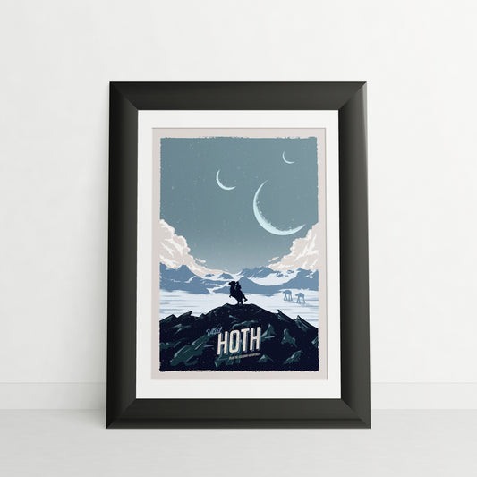 Hoth Travel Poster  -  Vintage Travel Poster Art