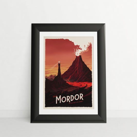 Mordor Travel Poster - Vintage Travel Poster Art