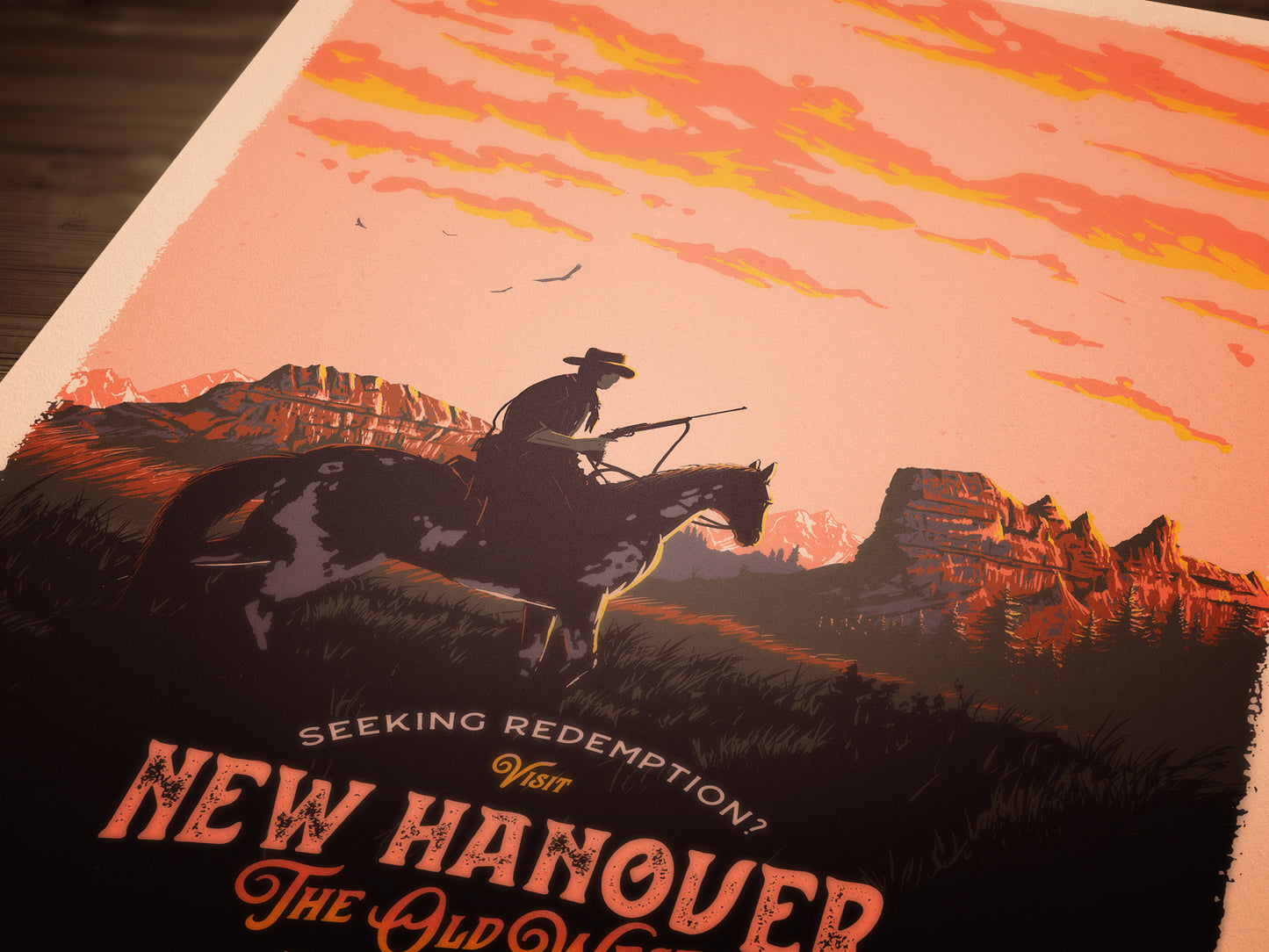 Red Dead Redemption Travel Poster -  Vintage Travel Poster Art