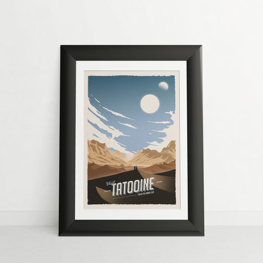 Tatooine Travel Poster  -  Vintage Travel Poster Art